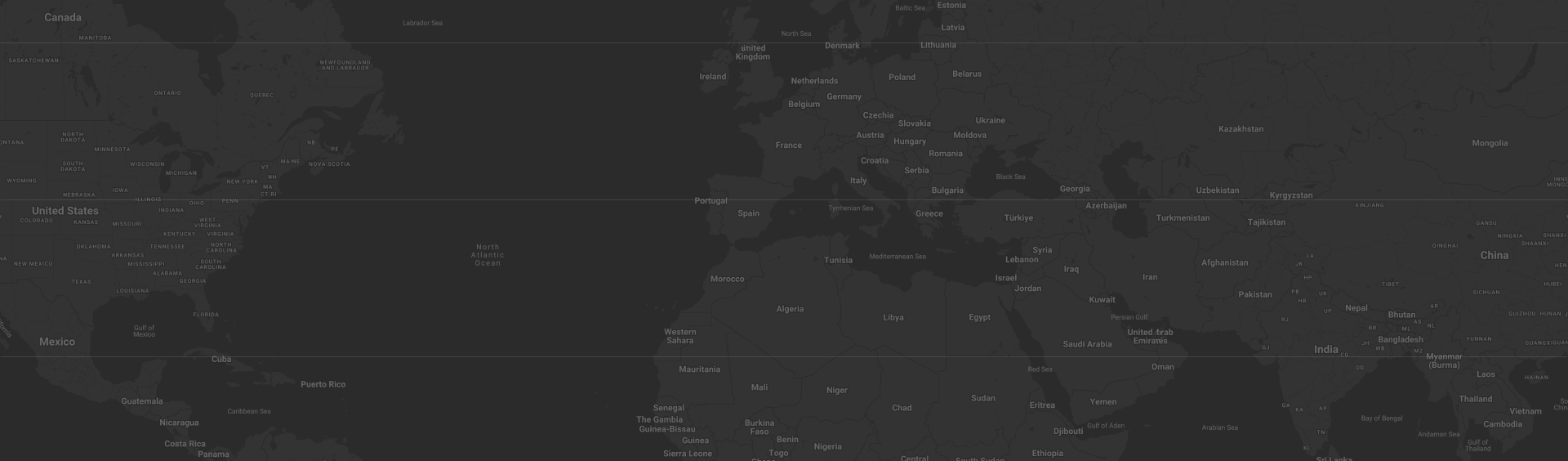 Map showing locations